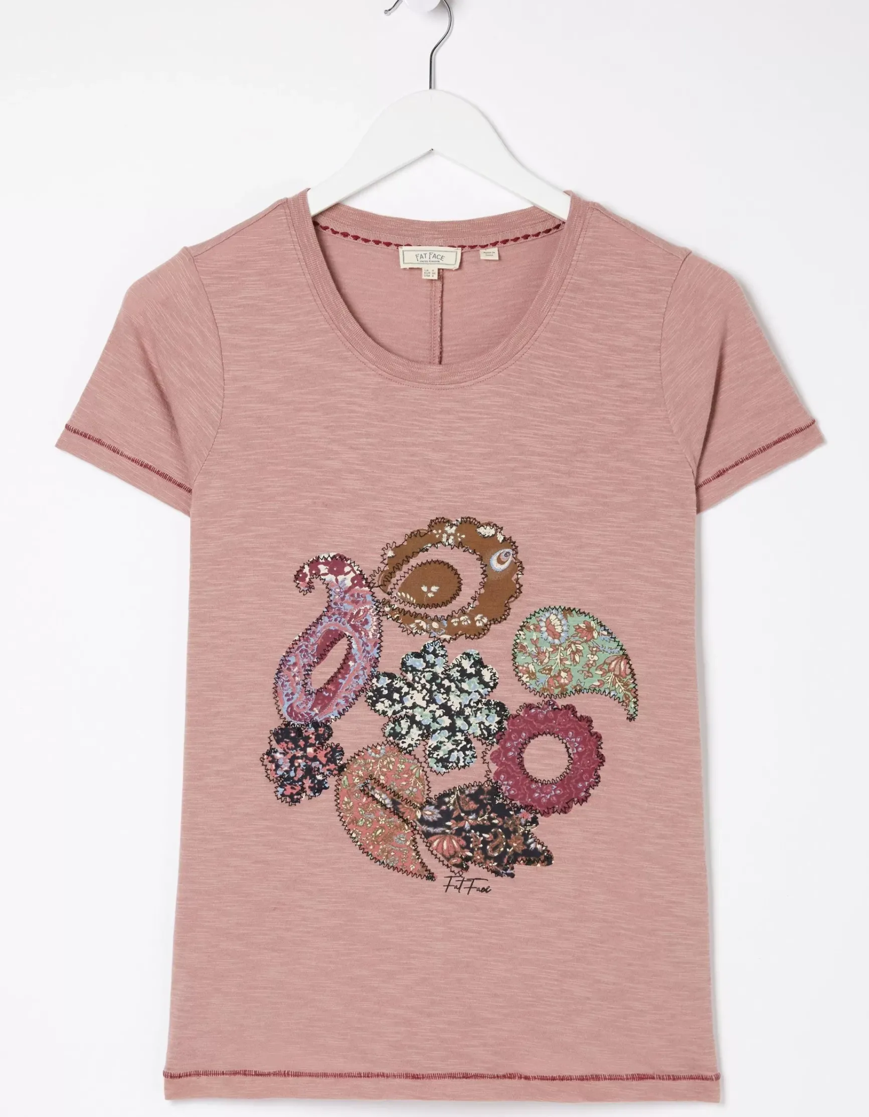 FatFace Patchwork Paisley Graphic Tee|Women Tops & T-Shirts