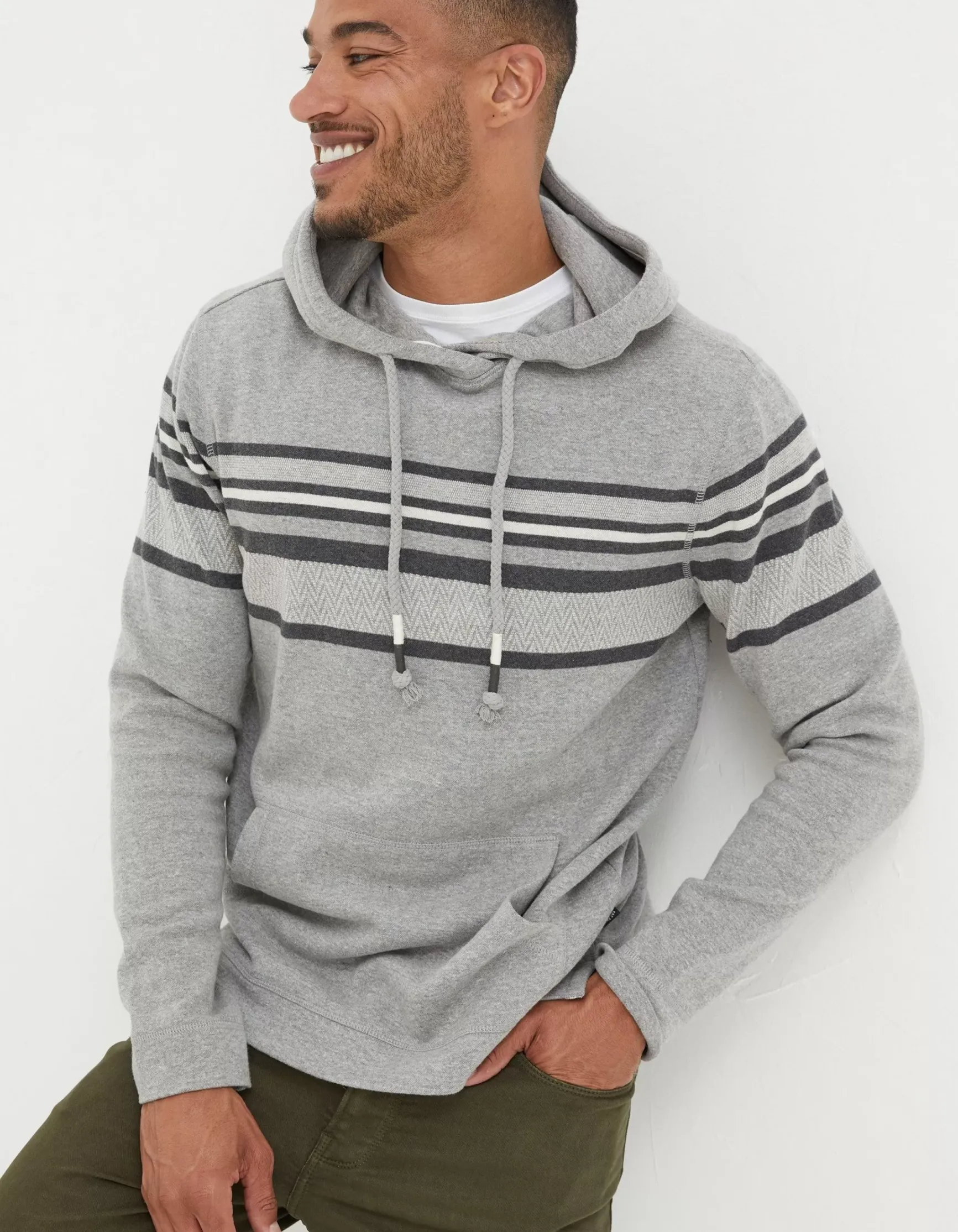 FatFace Pattern Hoodie|Men Sweatshirts & Hoodies