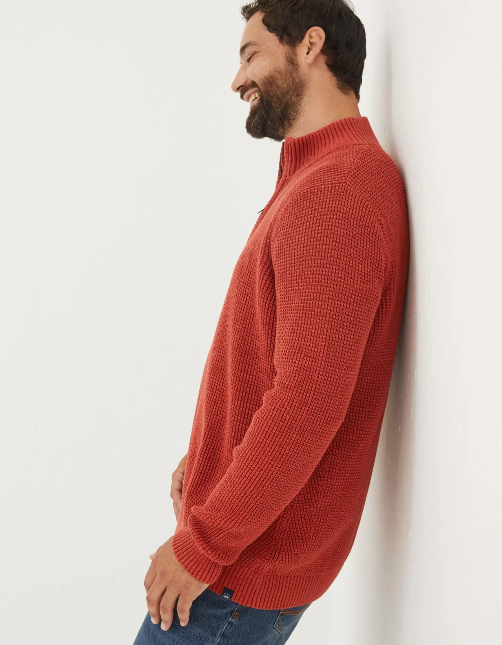 FatFace Pembrey Cotton Half Neck Jumper|Men Knitwear