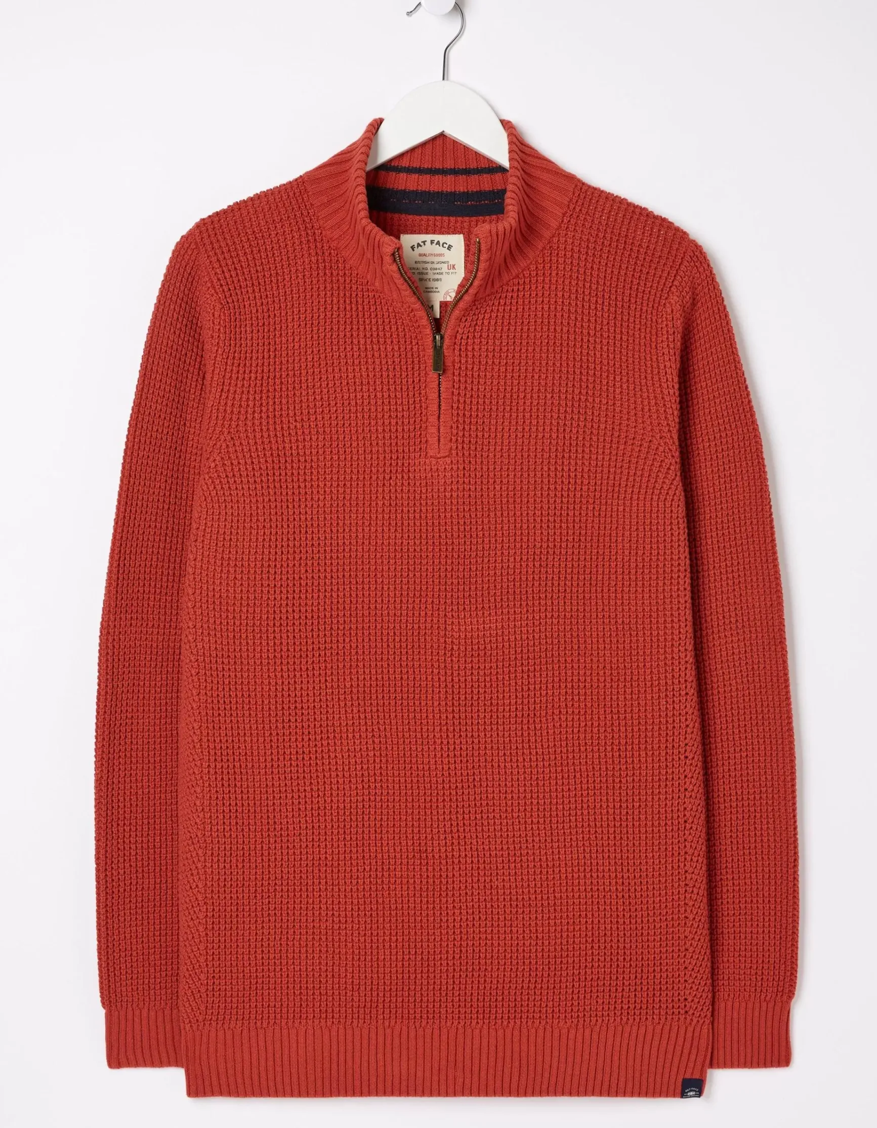 FatFace Pembrey Cotton Half Neck Jumper|Men Knitwear