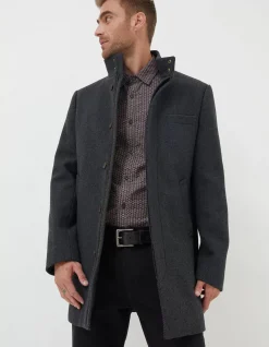 FatFace Pendeen Wool Blend Overcoat|Men View All
