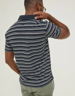 FatFace Perranporth Stripe Polo T-Shirt|Men T-Shirts