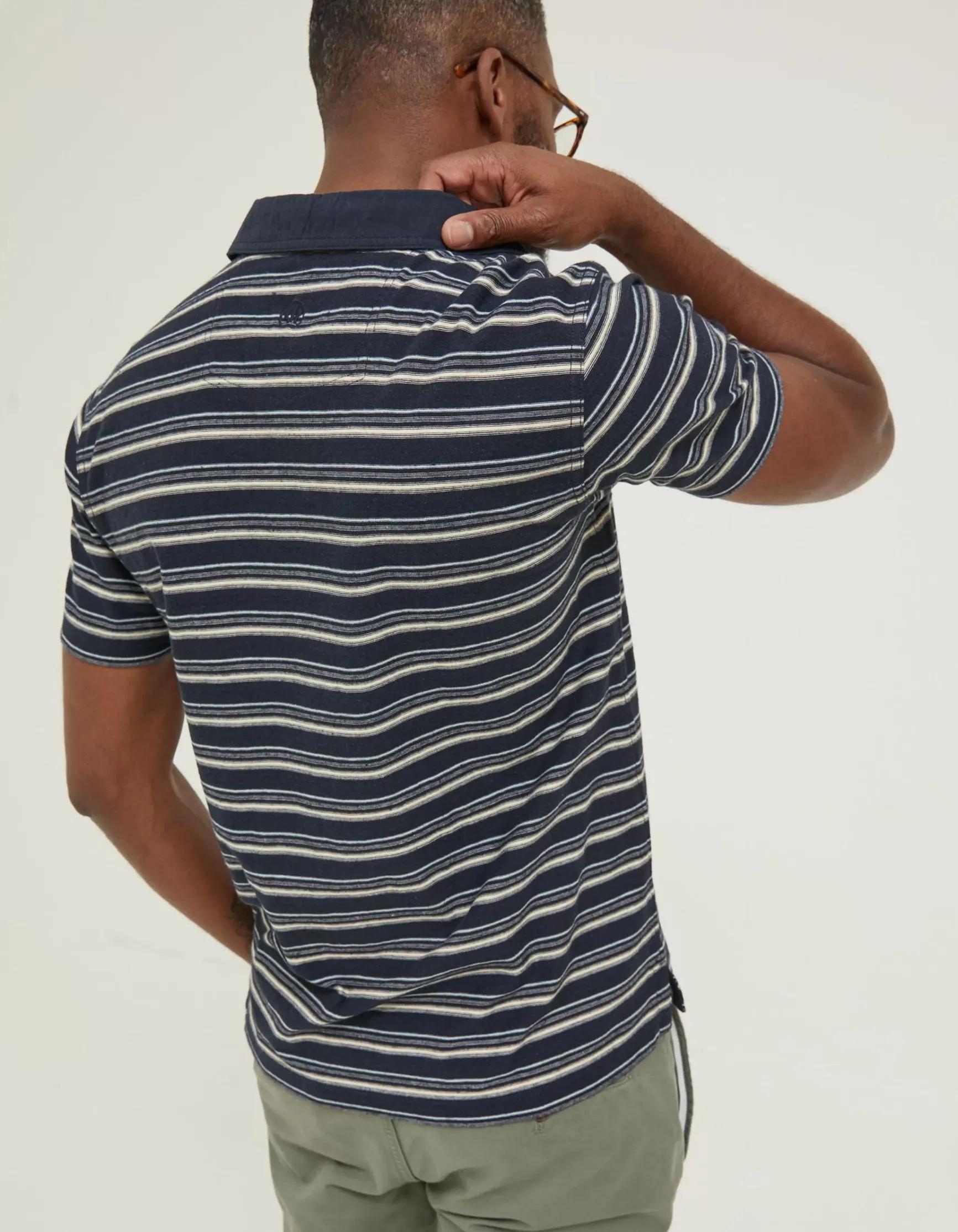 FatFace Perranporth Stripe Polo T-Shirt|Men T-Shirts