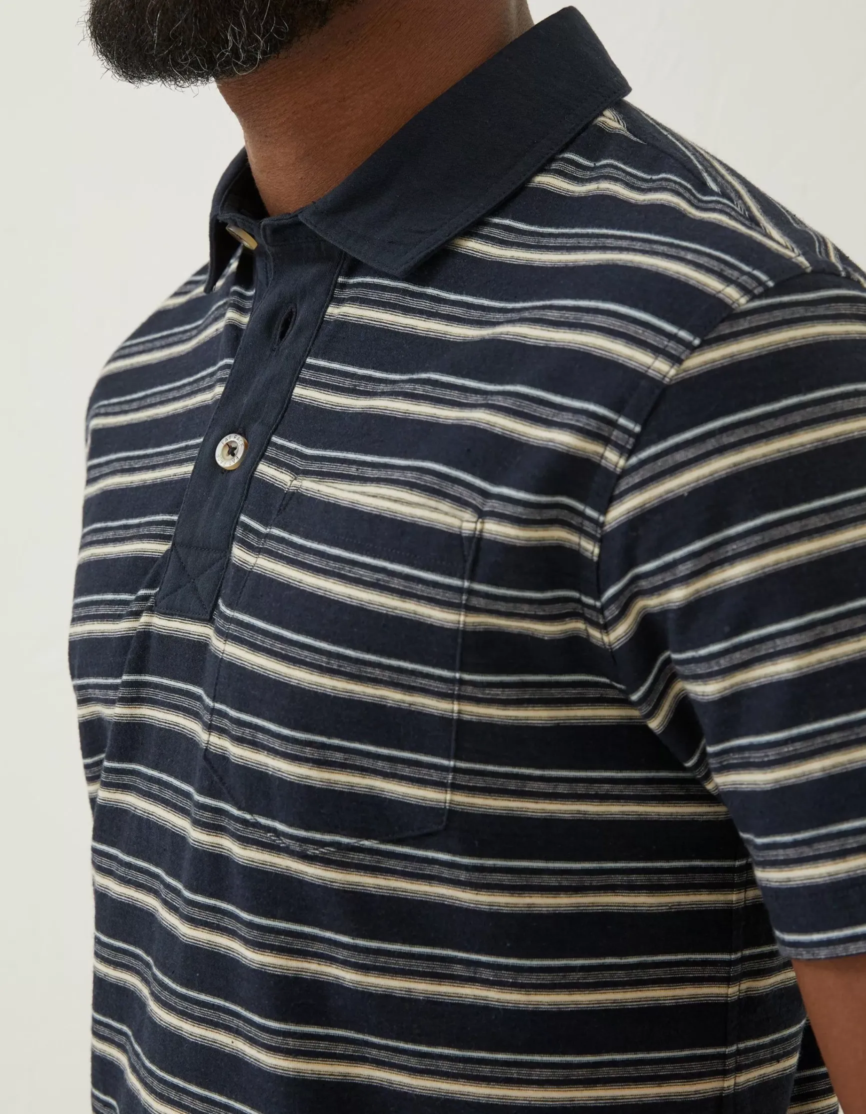 FatFace Perranporth Stripe Polo T-Shirt|Men T-Shirts