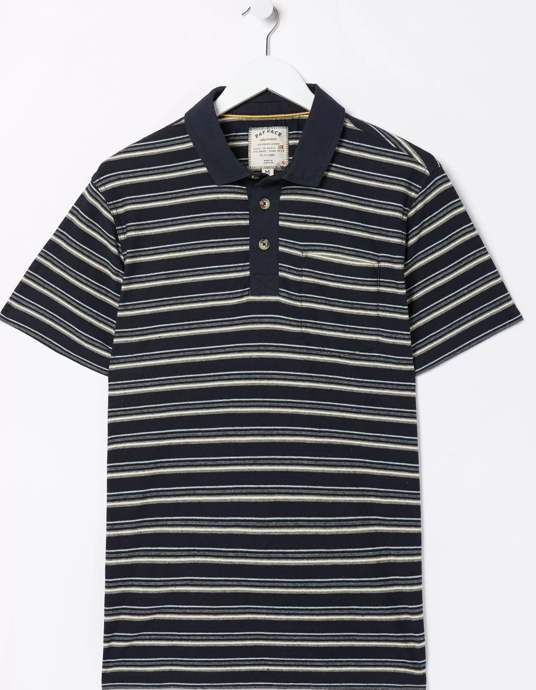 FatFace Perranporth Stripe Polo T-Shirt|Men T-Shirts