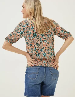 FatFace Perrie Sketch Floral Top|Women Tops & T-Shirts