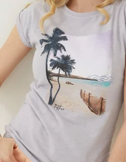 FatFace Photographic T Shirt|Women Tops & T-Shirts