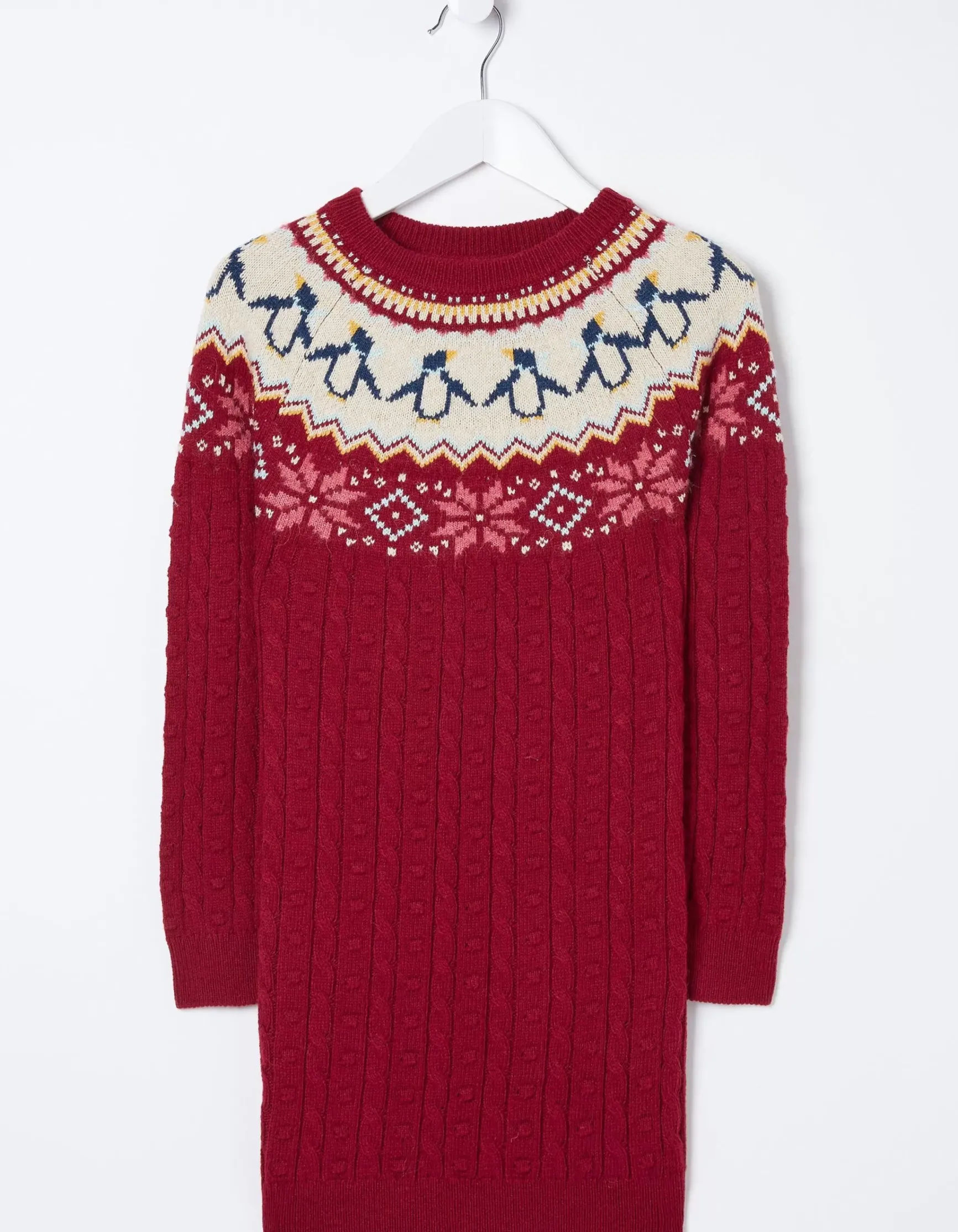 FatFace Pippa Penguin Knitted Jumper Dress|Girls View All