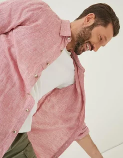 FatFace Plain Linen Shirt|Men Shirts