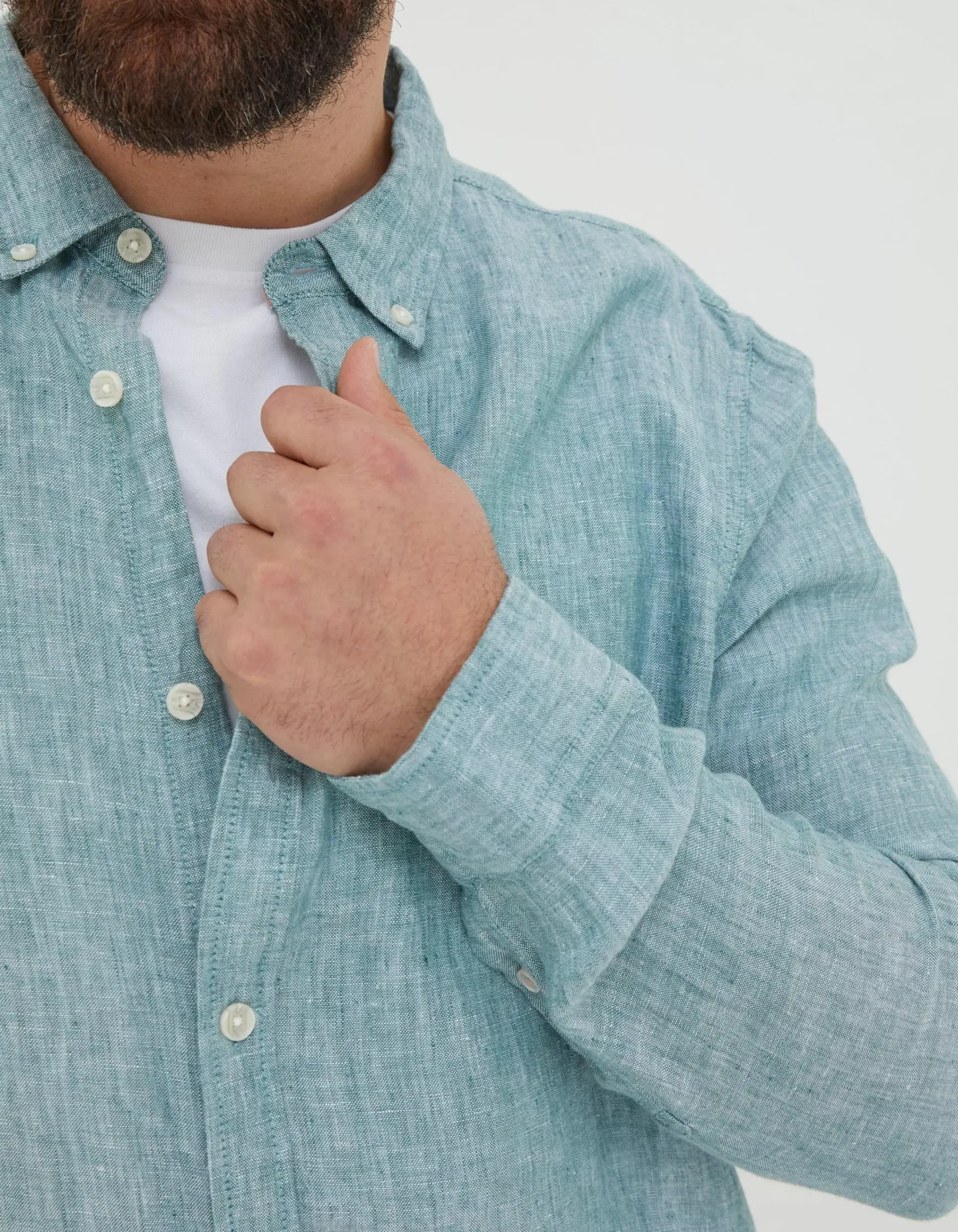 FatFace Plain Linen Shirt|Men Shirts