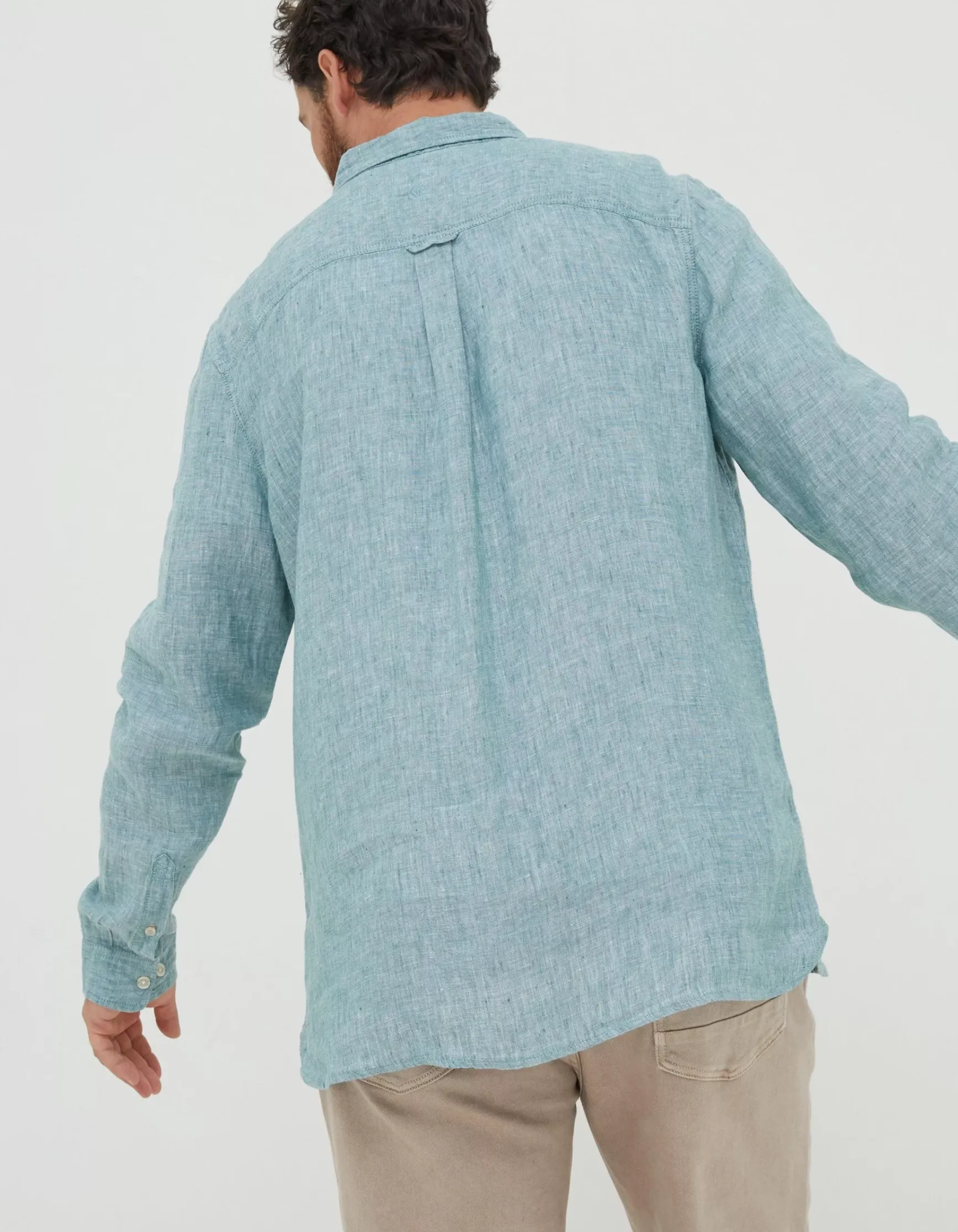 FatFace Plain Linen Shirt|Men Shirts