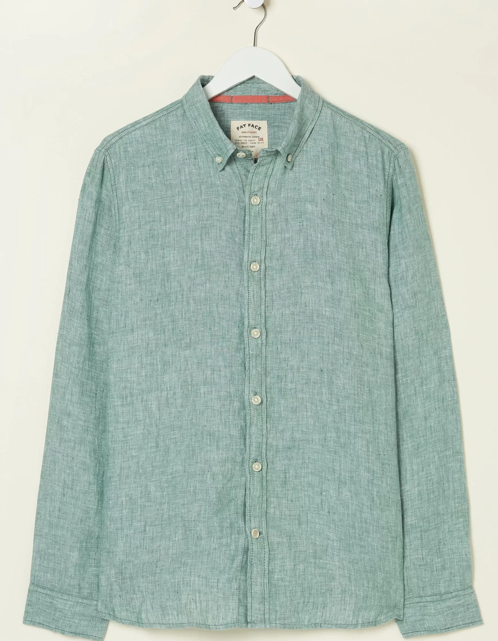 FatFace Plain Linen Shirt|Men Shirts