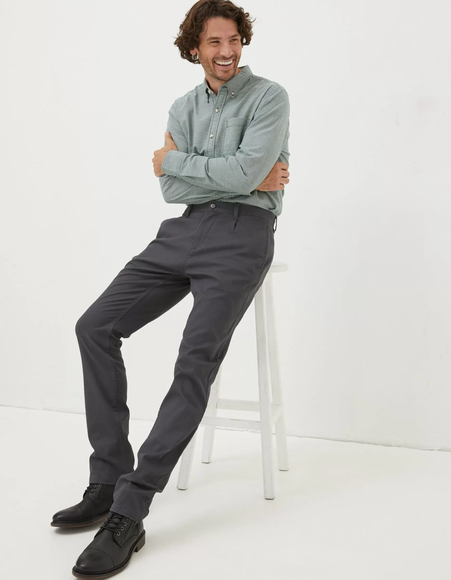 FatFace Pleated Chino Trousers|Men Trousers & Chinos