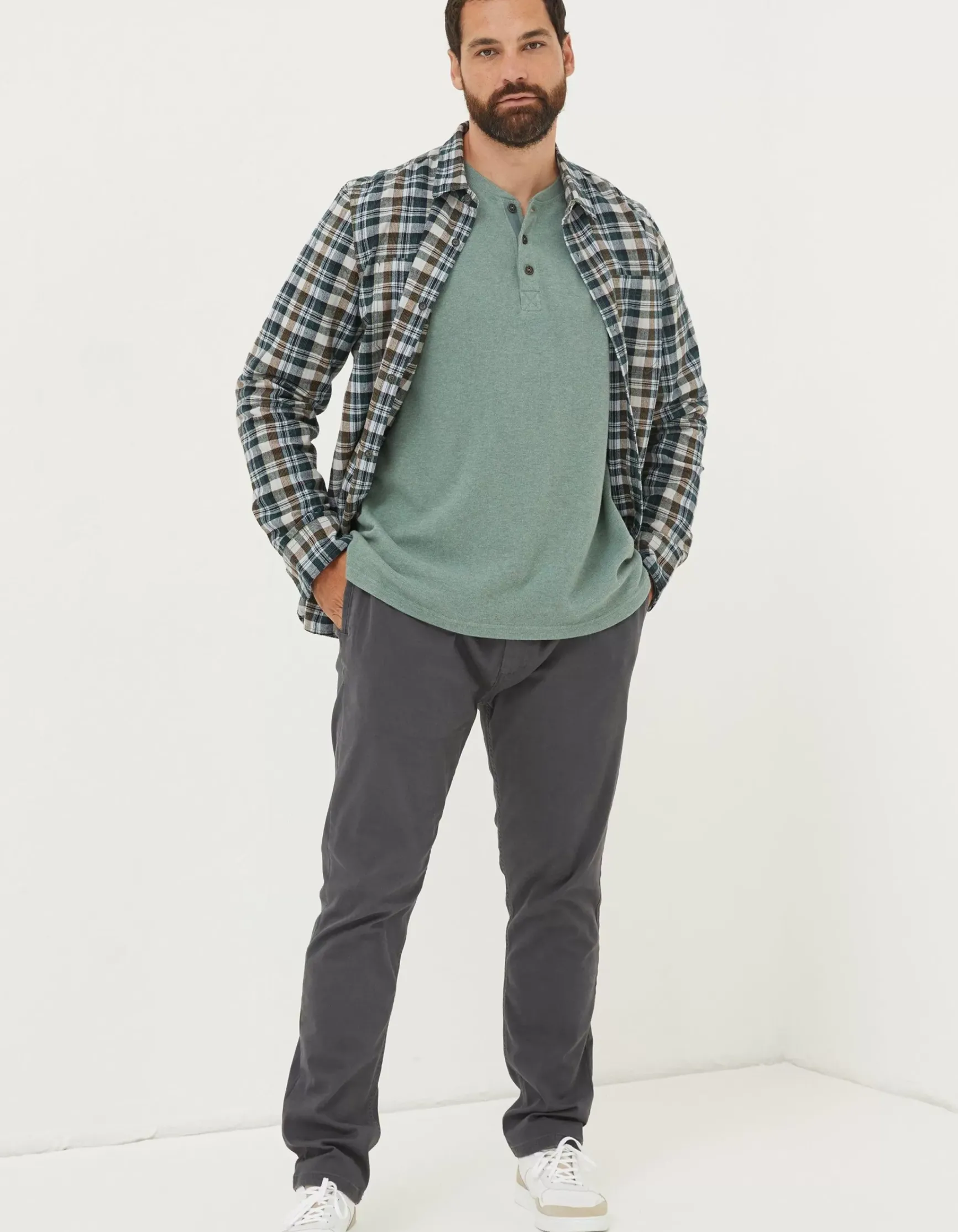 FatFace Pleated Chino Trousers|Men Trousers & Chinos