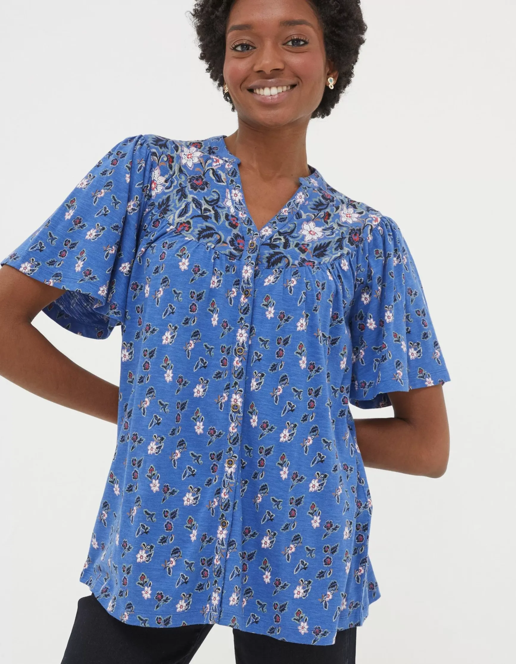 FatFace Polly Layered Floral Top|Women View All
