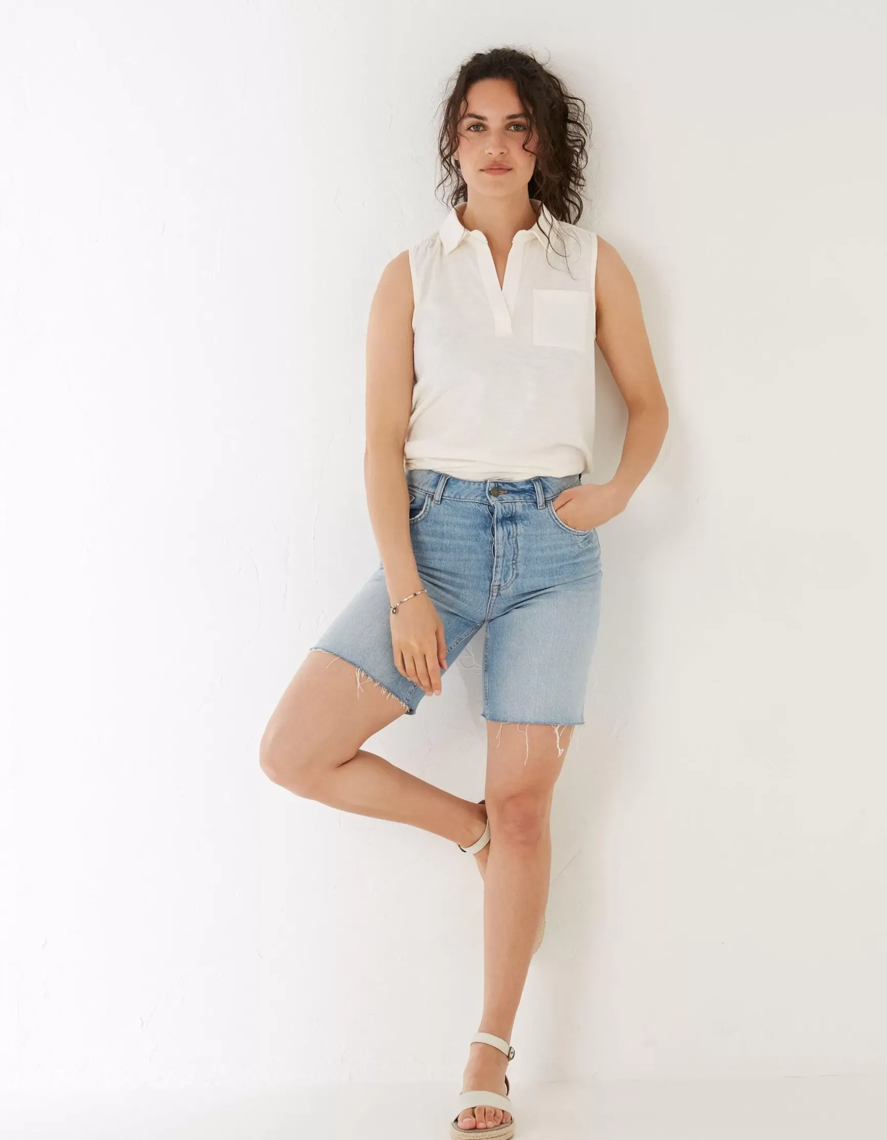 FatFace Polly Sleeveless Polo Shirt|Women Tops & T-Shirts