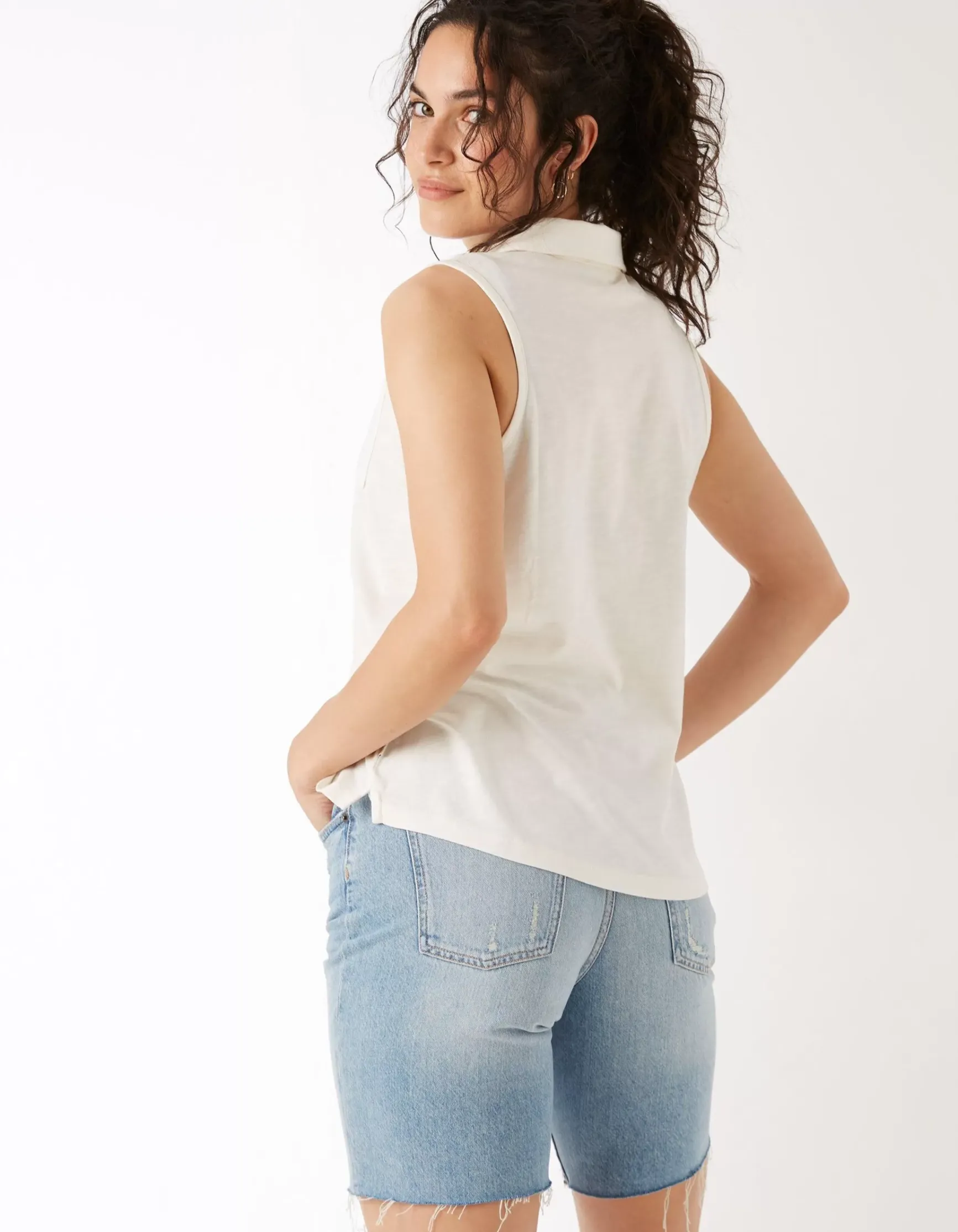 FatFace Polly Sleeveless Polo Shirt|Women Tops & T-Shirts