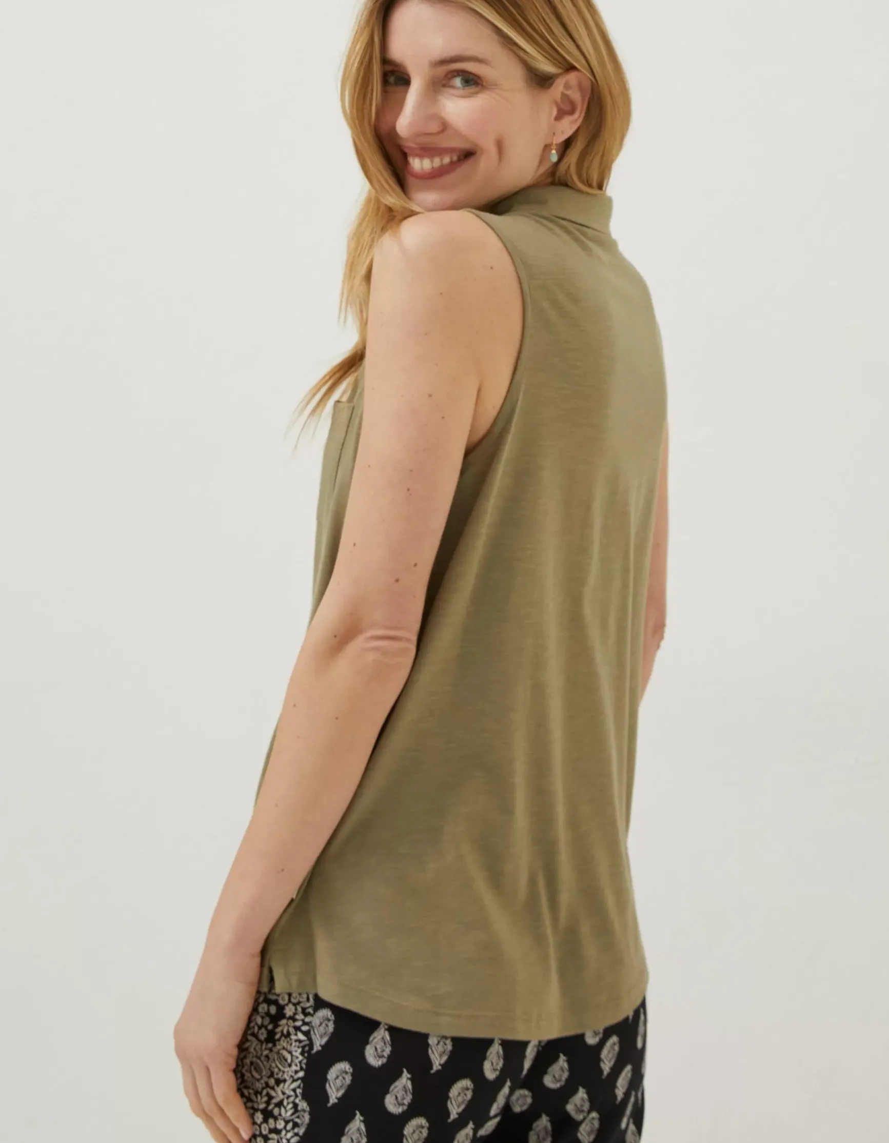FatFace Polly Sleeveless Polo Shirt|Women Tops & T-Shirts