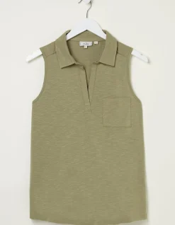 FatFace Polly Sleeveless Polo Shirt|Women Tops & T-Shirts