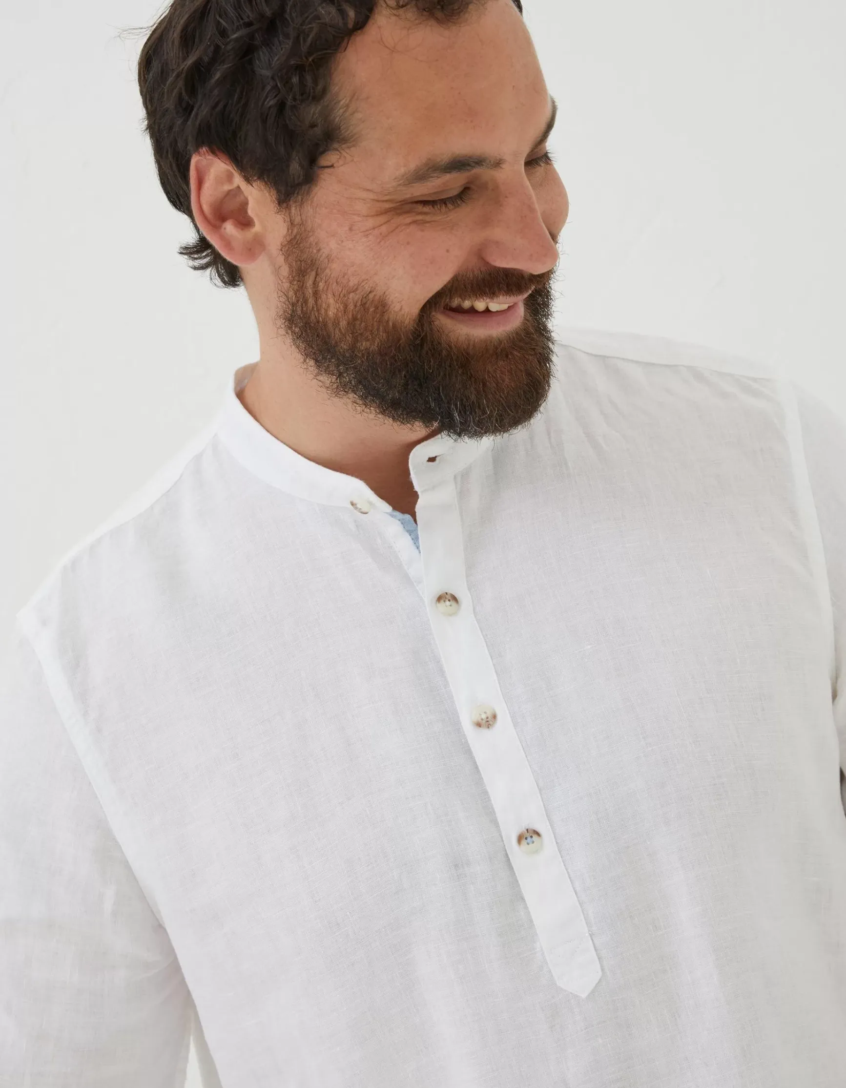 FatFace Pop Over Linen Shirt|Men Shirts