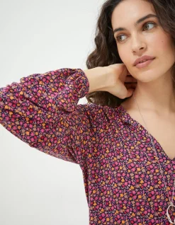 FatFace Poppy Retro Ditsy Longline|Women Tops & T-Shirts