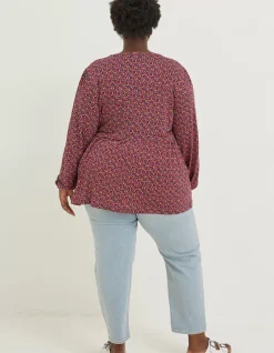 FatFace Poppy Retro Ditsy Longline|Women Tops & T-Shirts