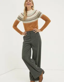 FatFace Presley Mini Check Trouser|Women Trousers & Leggings