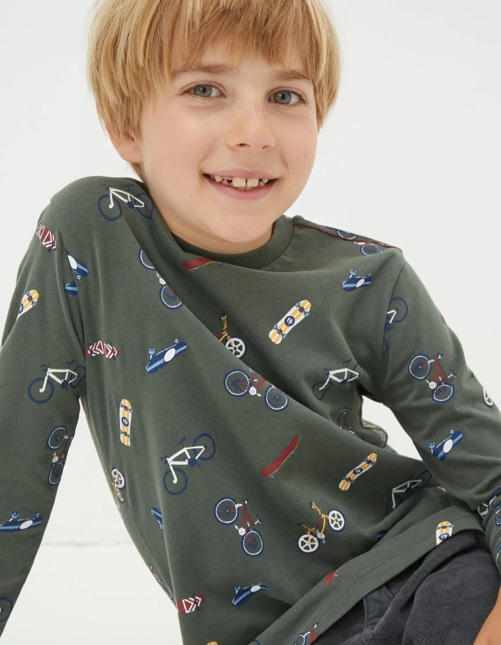 FatFace Printed Long Sleeve T-Shirt|Boys View All