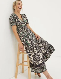 FatFace Priya Mosaic Leaf Midi Dress|Women View All