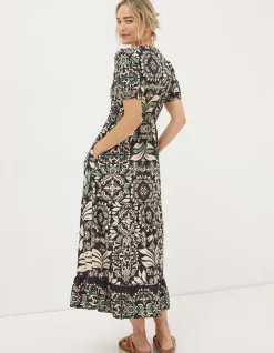 FatFace Priya Mosaic Leaf Midi Dress|Women View All