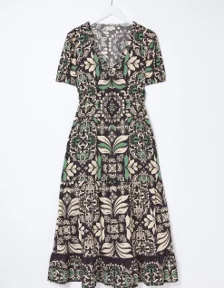 FatFace Priya Mosaic Leaf Midi Dress|Women View All