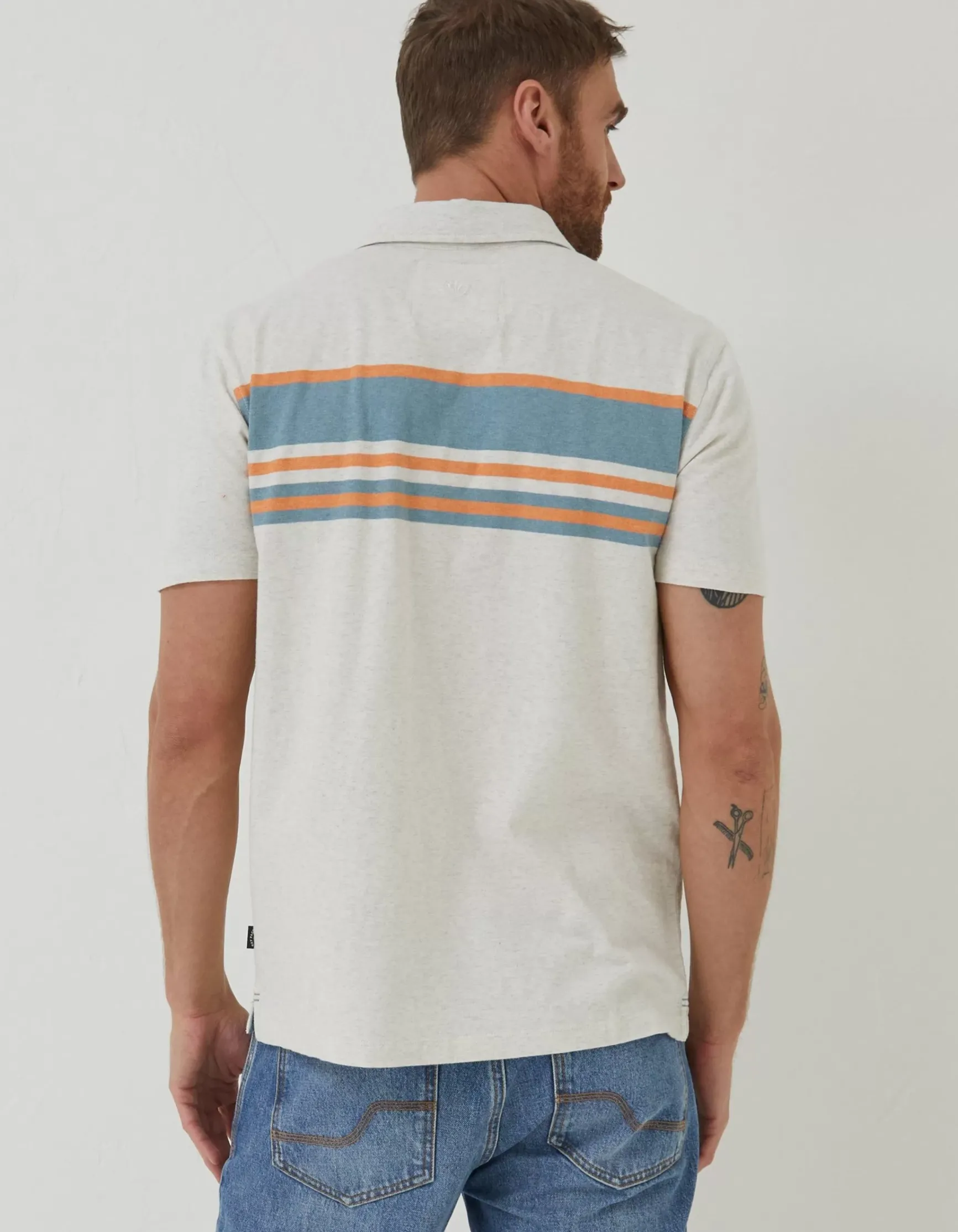 FatFace Purbeck Chest Stripe Polo|Men T-Shirts