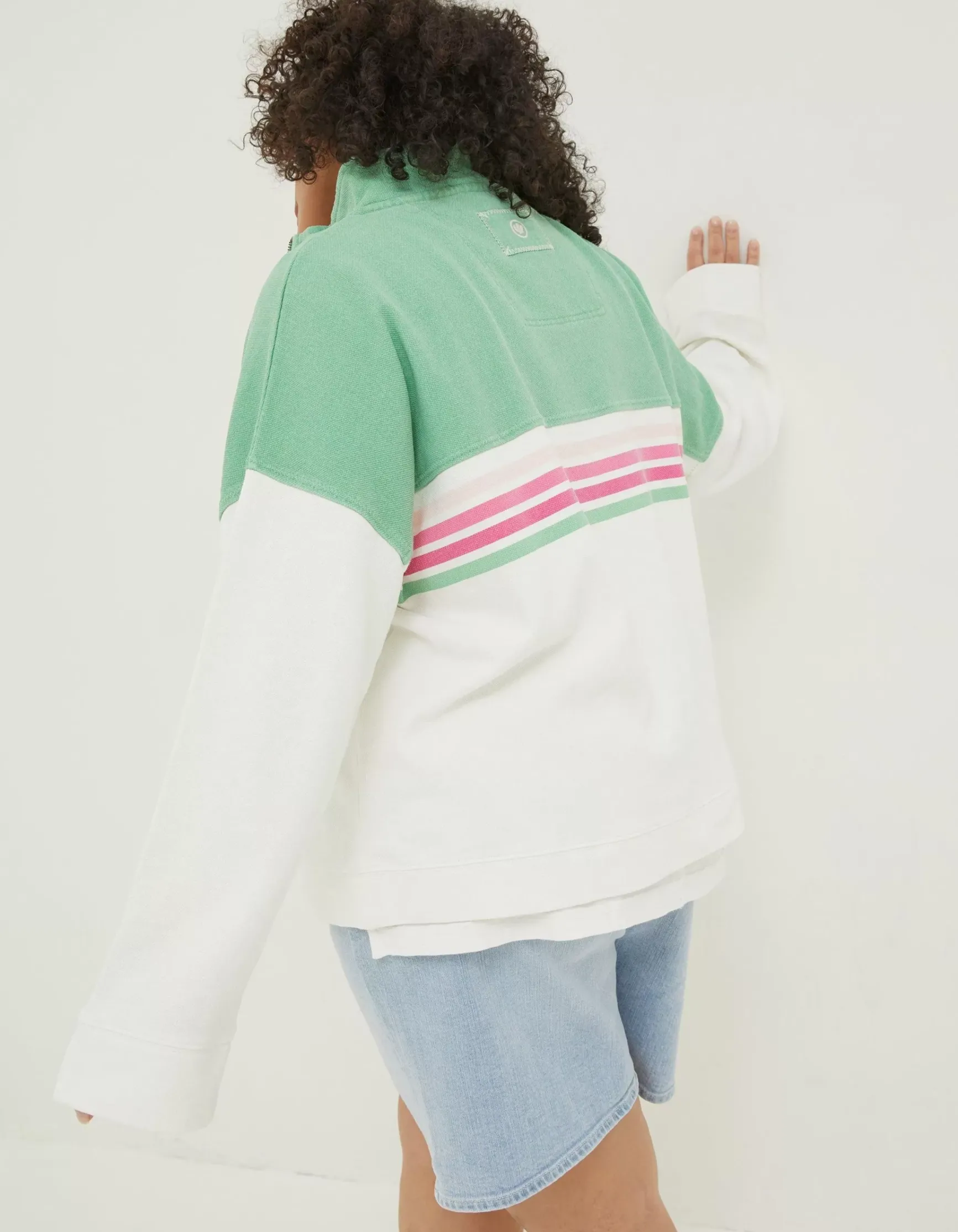 FatFace Relaxed Airlie Colour Block Sweat|Women Sweatshirts & Hoodies