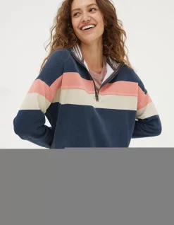 FatFace Relaxed Colour Block Airlie Sweatshirt|Women Sweatshirts & Hoodies