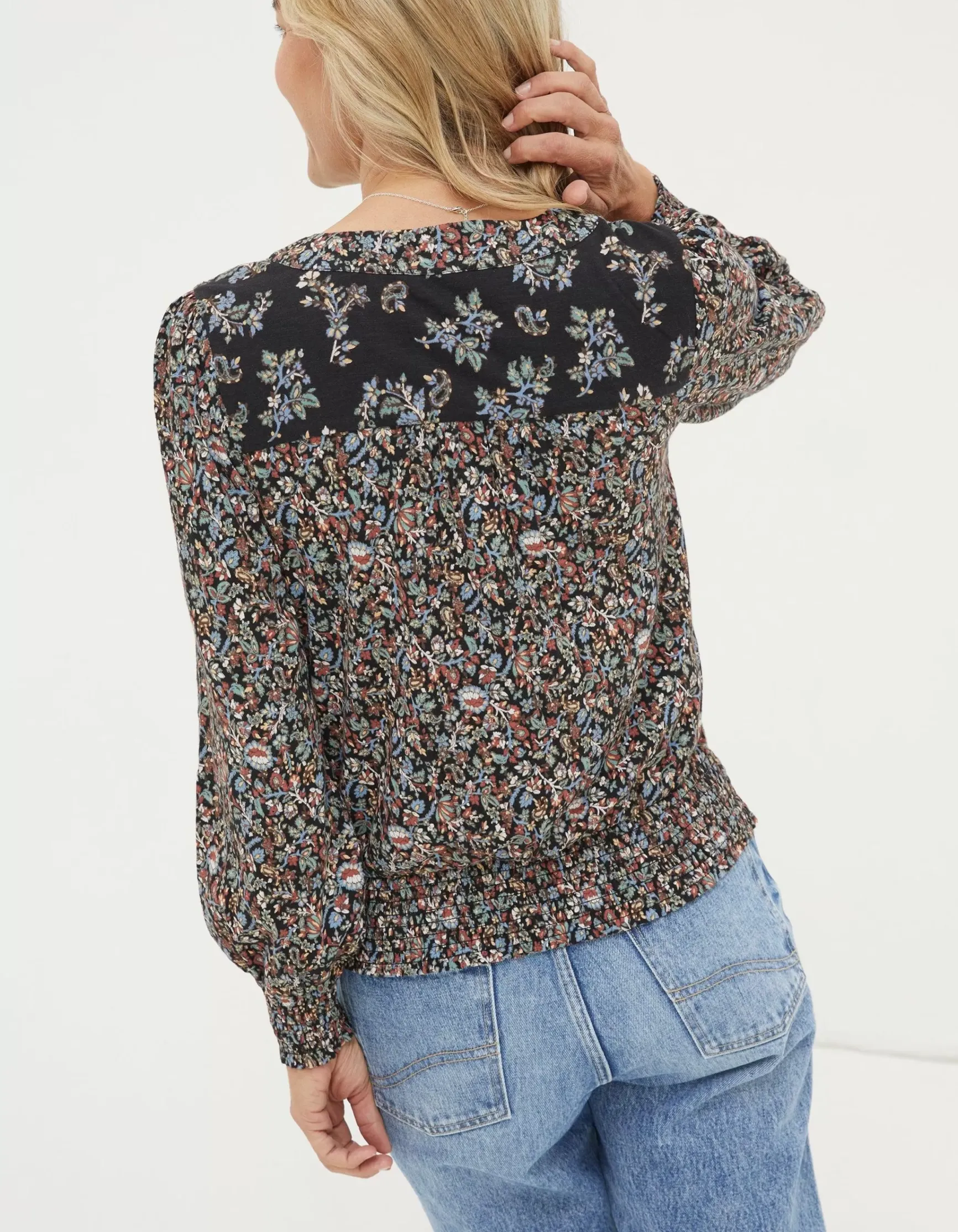 FatFace Remi Craft Floral Wrap Top|Women Tops & T-Shirts