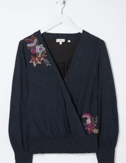 FatFace Remi Embroidered Dotted Floral Top|Women View All