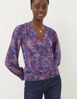 FatFace Remi Layered Spot Wrap Top|Women Tops & T-Shirts