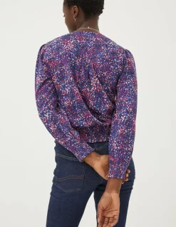 FatFace Remi Layered Spot Wrap Top|Women Tops & T-Shirts
