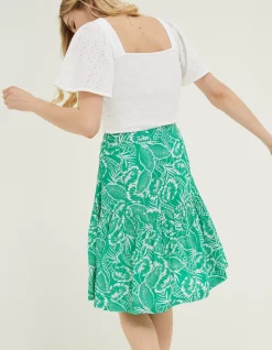 FatFace Remy Tropical Leaf Skirt|Women Skirts