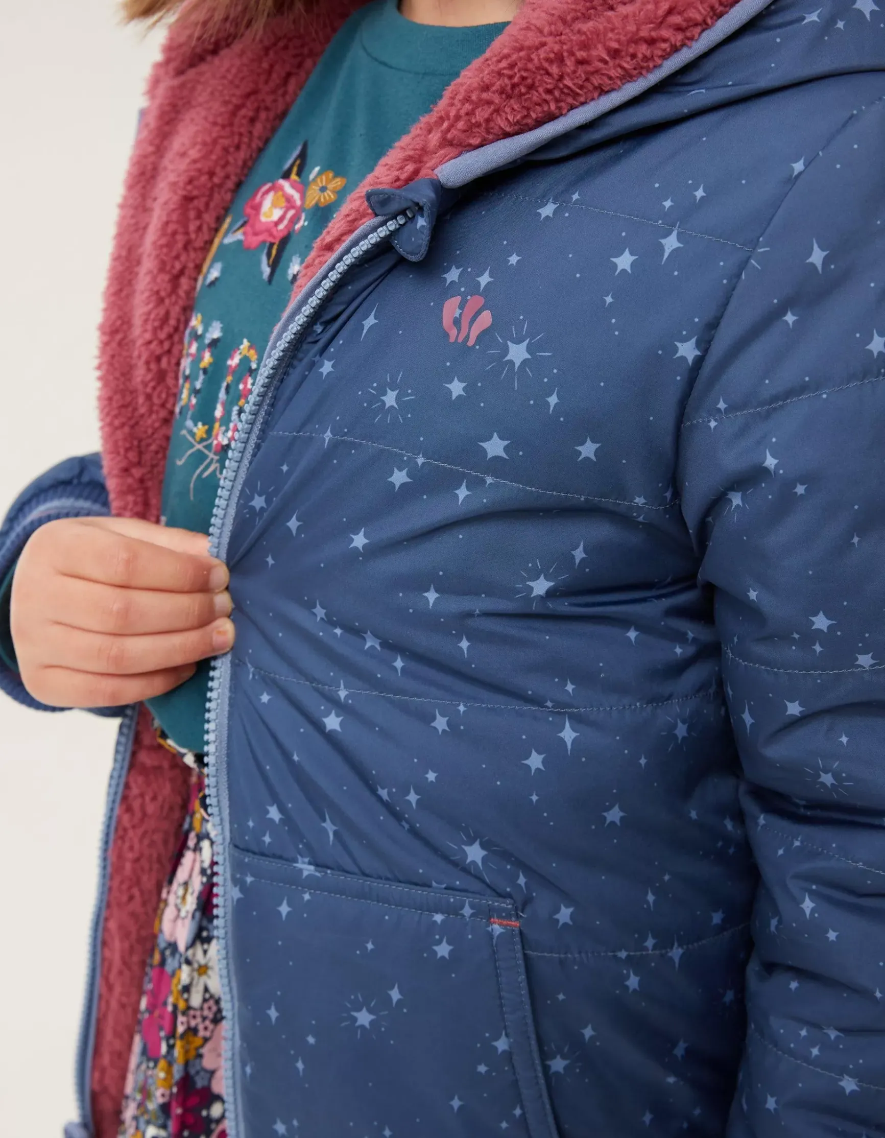 FatFace Reversible Star Jacket|Girls View All