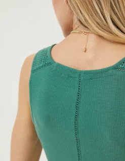FatFace Romy Lace Trim Vest Top|Women Tops & T-Shirts