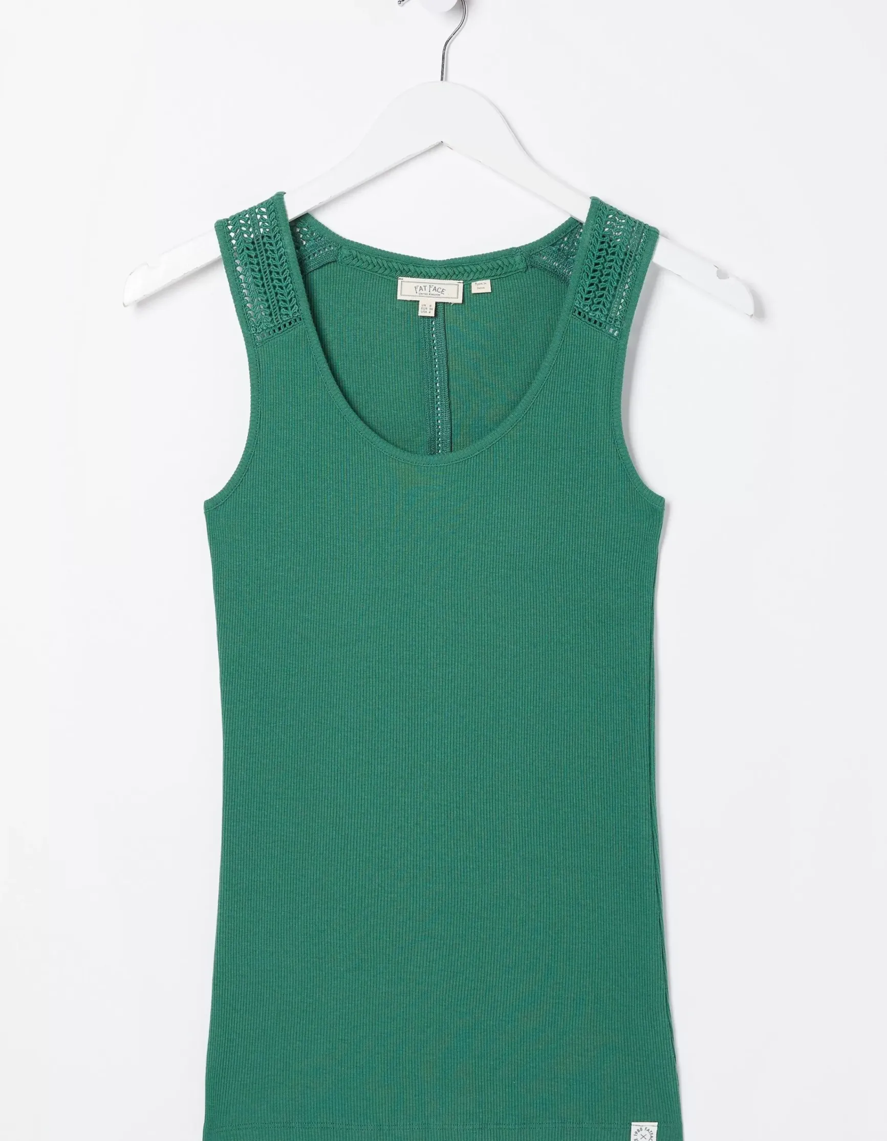 FatFace Romy Lace Trim Vest Top|Women Tops & T-Shirts