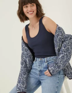 FatFace Romy Lace Trim Vest Top|Women Tops & T-Shirts