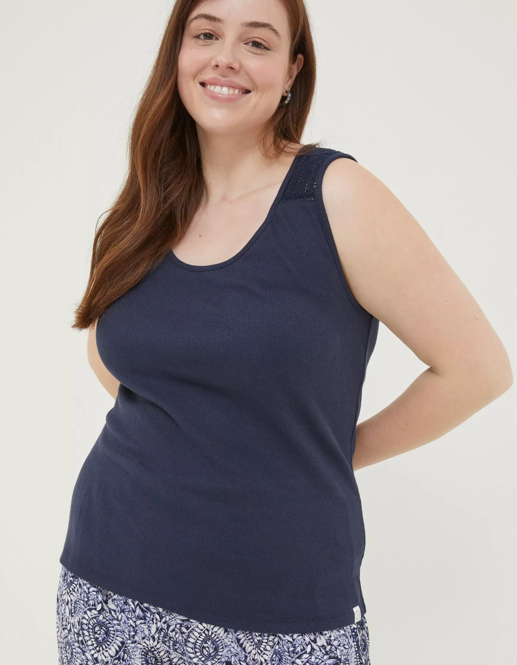 FatFace Romy Lace Trim Vest Top|Women Tops & T-Shirts