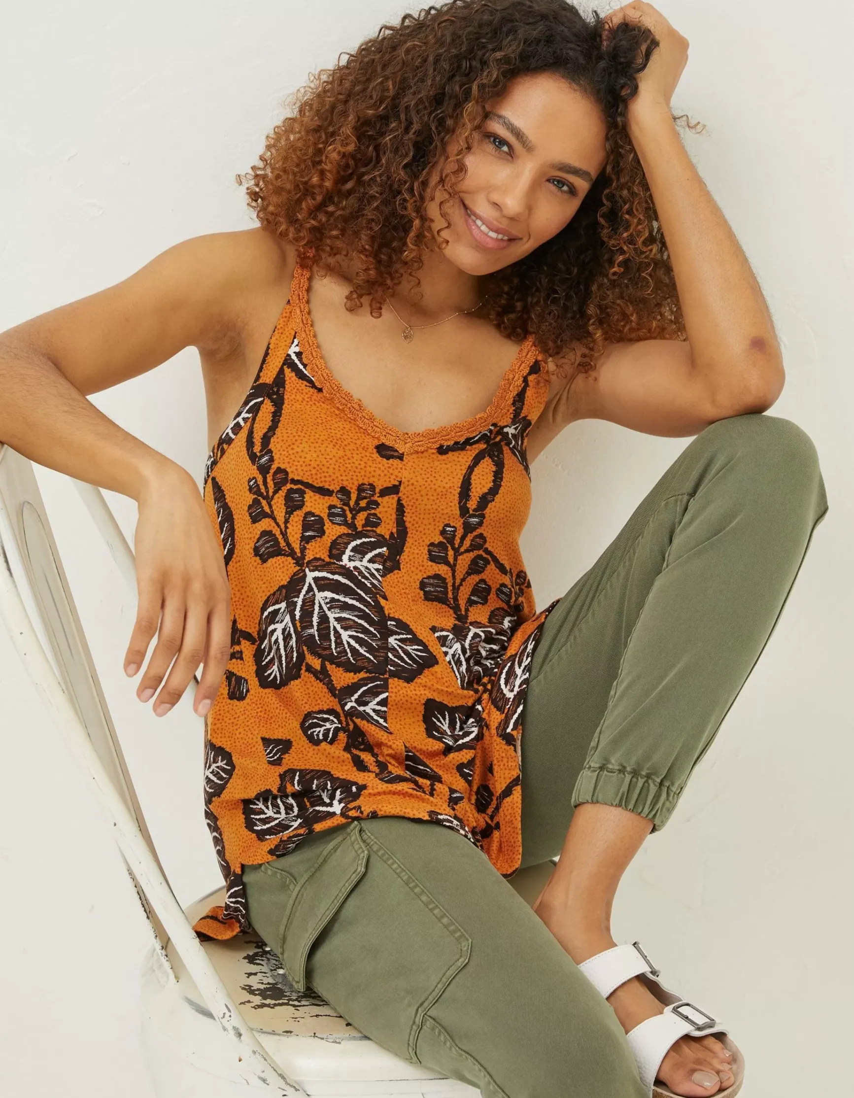 FatFace Rosie Vine Floral Tunic Top|Women Tops & T-Shirts