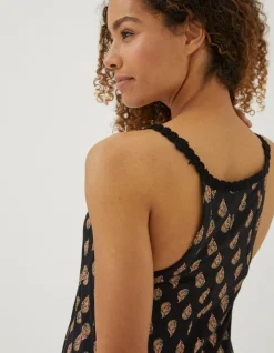 FatFace Rosie Woodblock Longline Top|Women Tops & T-Shirts