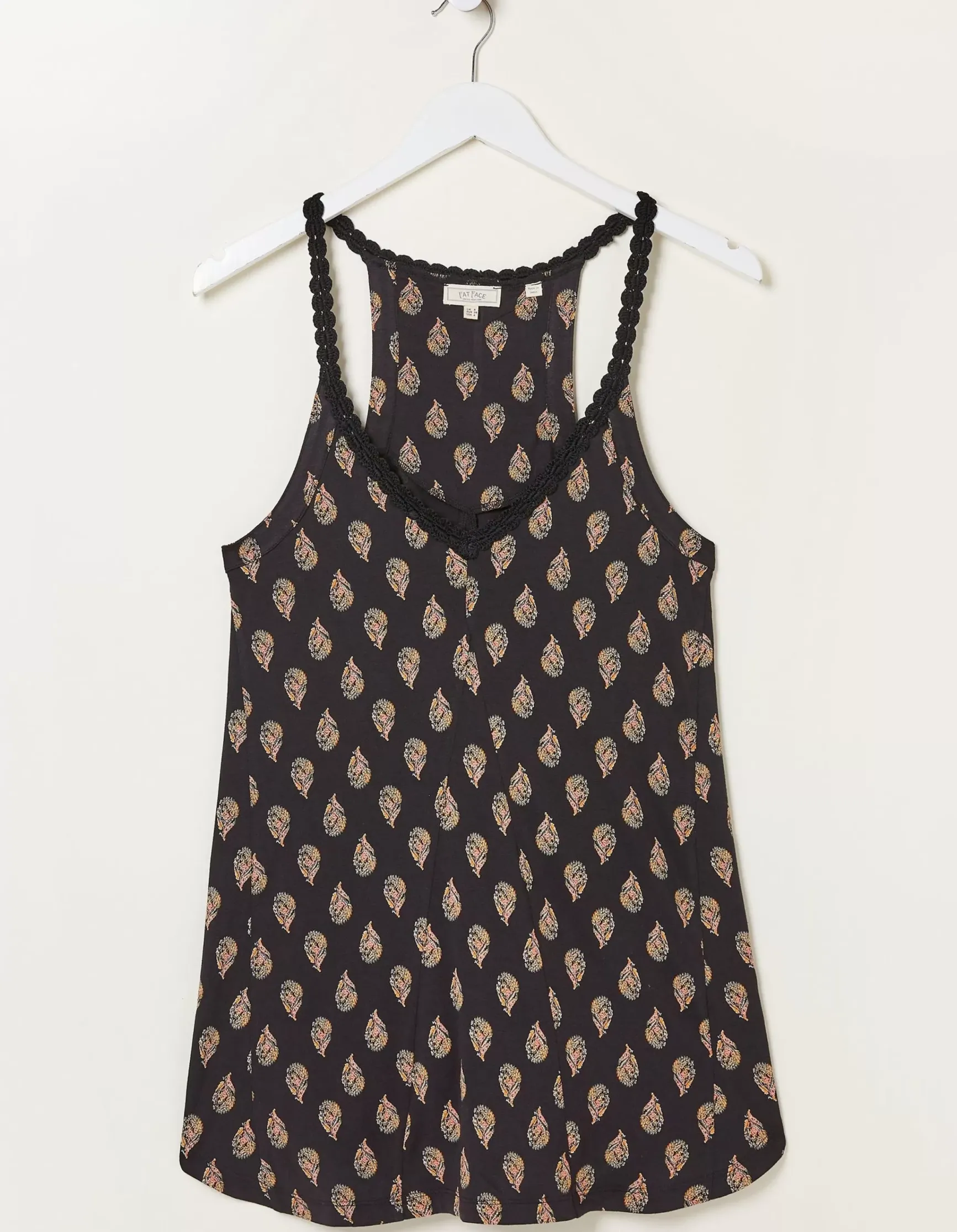FatFace Rosie Woodblock Longline Top|Women Tops & T-Shirts