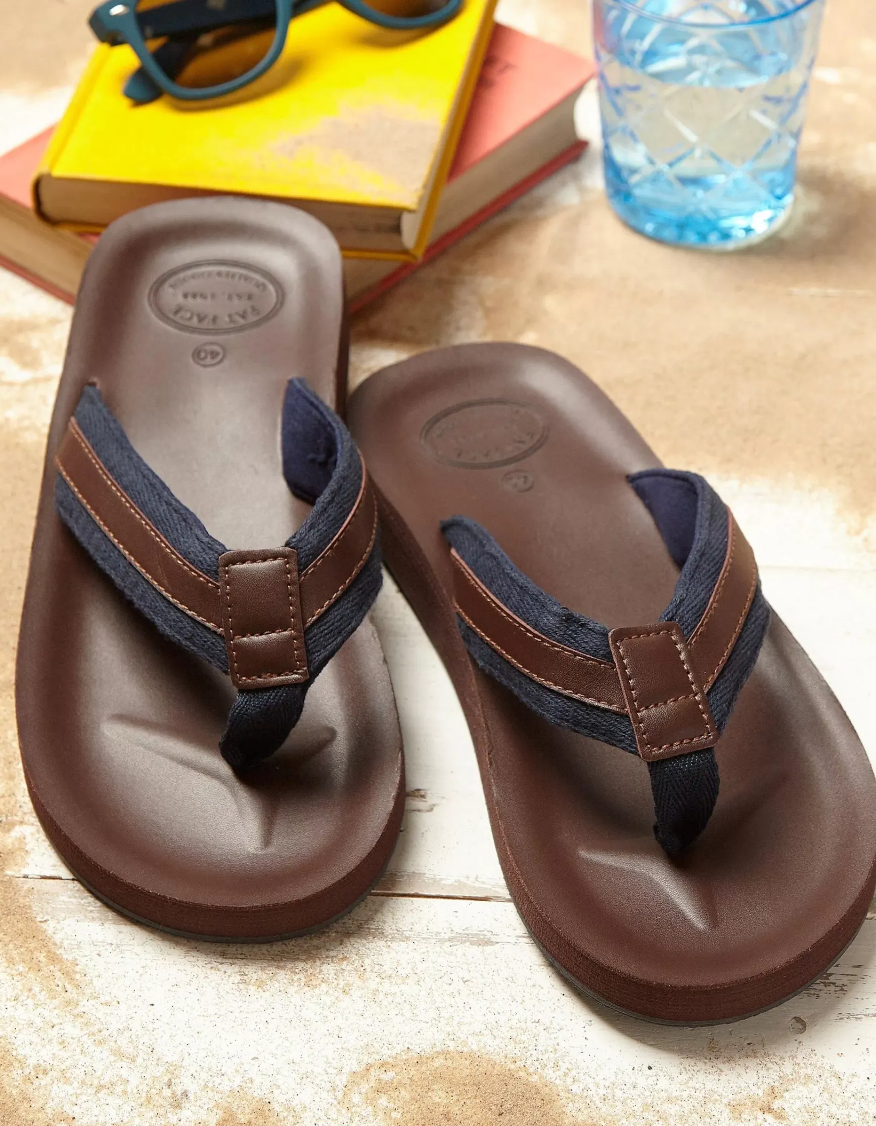 FatFace Ryde Leather Flip Flops|Men View All