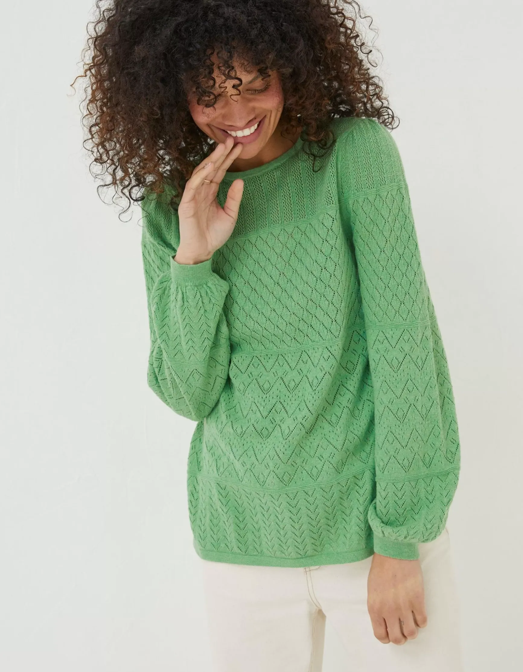 FatFace Sadie Pointelle Jumper|Women Knitwear
