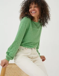 FatFace Sadie Pointelle Jumper|Women Knitwear